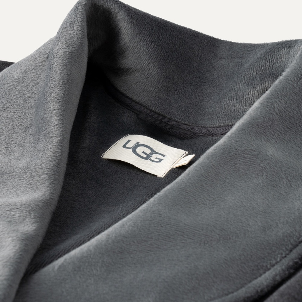 UGG Women’s Duffield Robe, Heather Charcoal, Size Medium, Excellent Condition - Picture 5 of 7